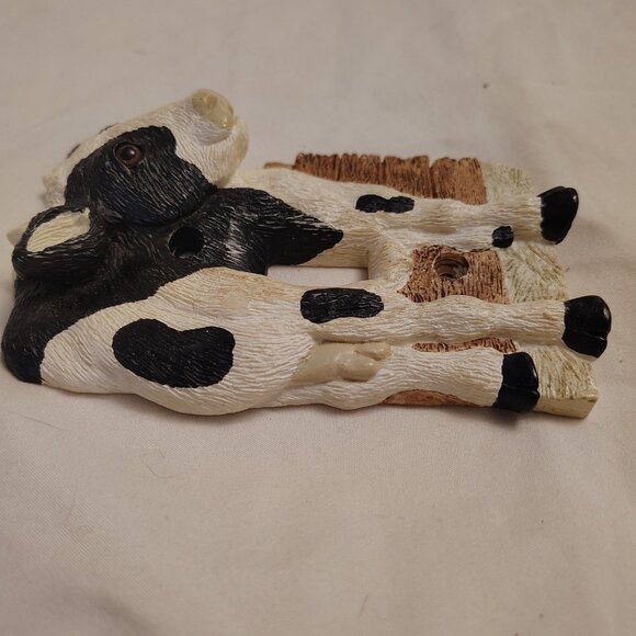 New Vicki Lane Ceramic Dairy Cow Single Light Switch Cover - Picture 5 of 8